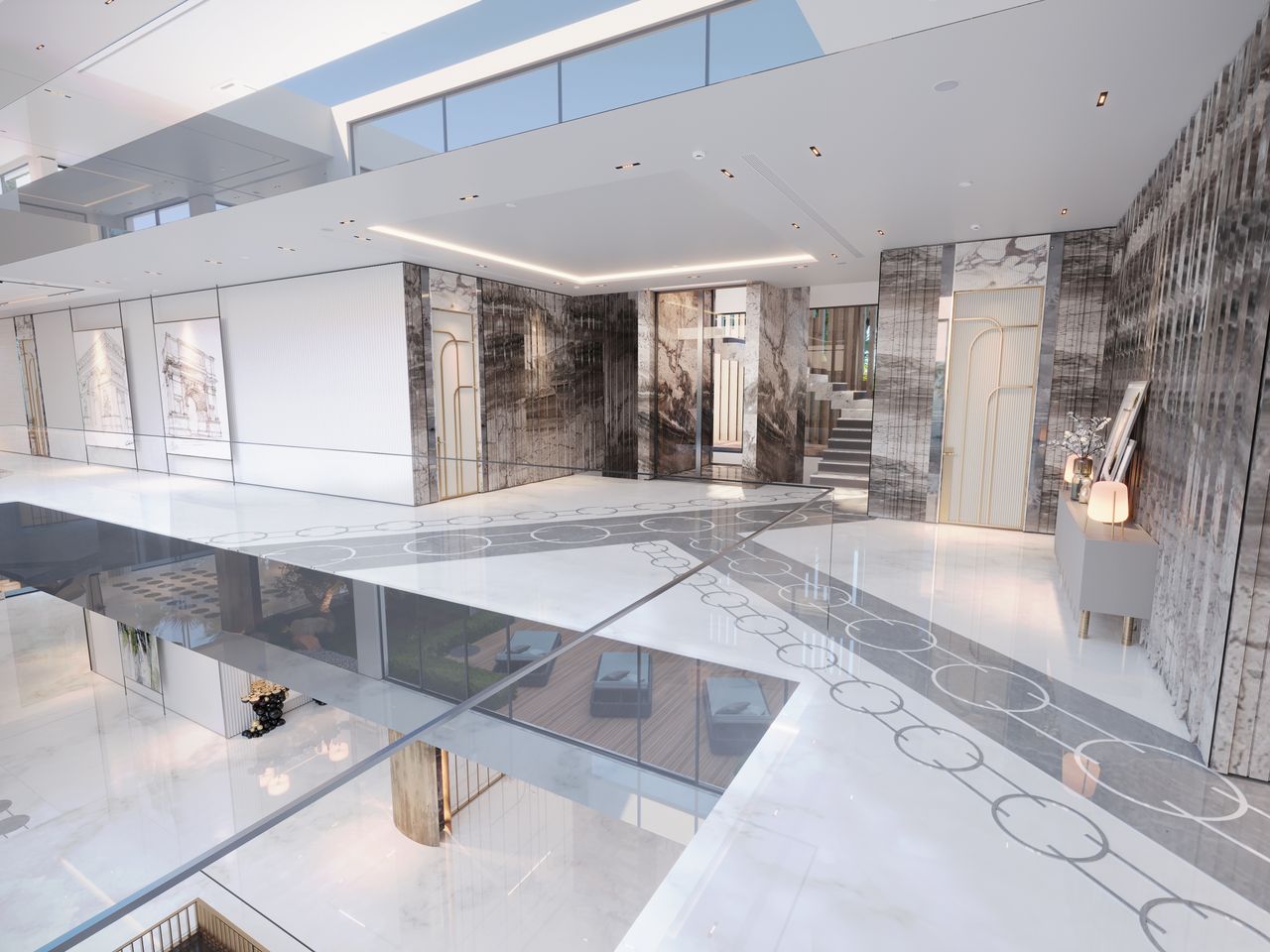 gallery-4 Stunning modern interior design showcasing luxury and elegance in spacious hall.